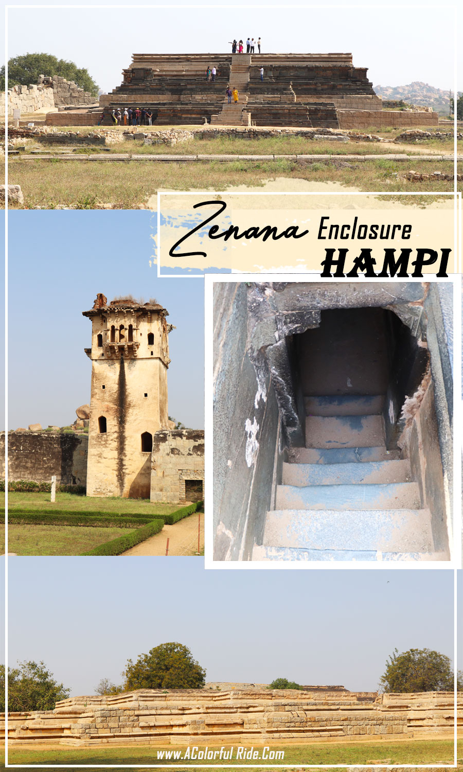 Zenana Enclosure in Hampi, Elephant’s Stable, Hazararama Temple, Mahanavami Dibba, Underground Chamber, Stepped Tank, Queen’s Bath, Places to visit in Hampi